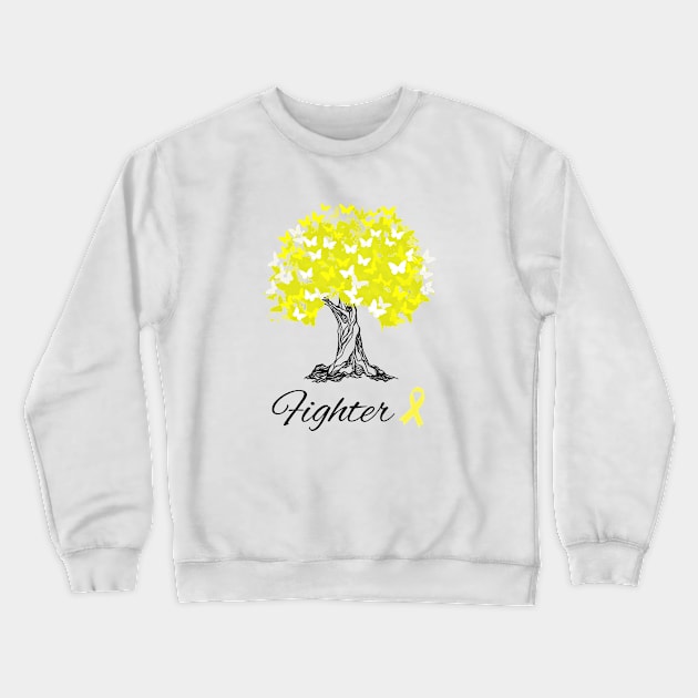 Raising Support & Awareness Fighter Tree With Butterflies Crewneck Sweatshirt by MerchAndrey